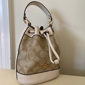 Mini Dempsey Bucket Bag In Signature Jacquard